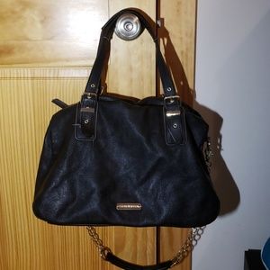 Steve Madden leather bag with gold accents